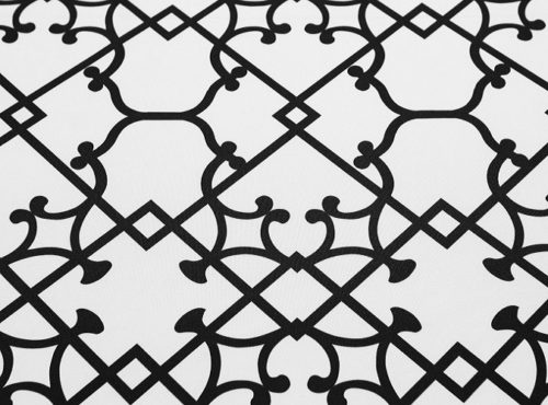 Black & White Versailles Table Linen, Black Pattern Table Cloth
