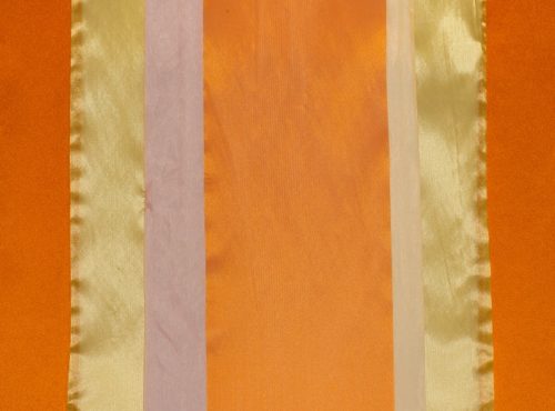 Harvest Table Runner, Orange and Gold Sheer Stripe