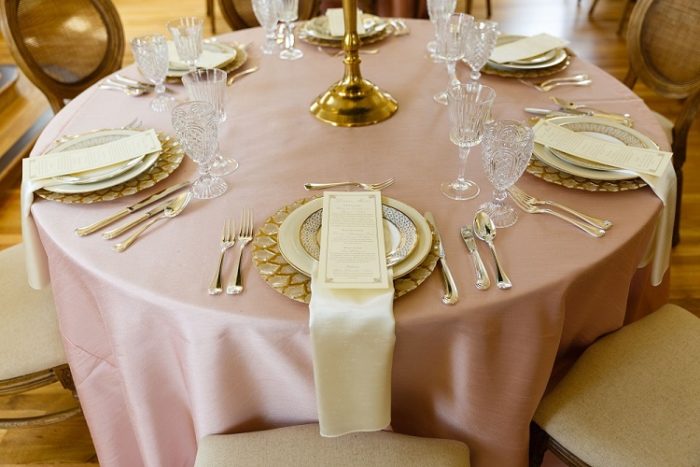 Blush Dupioni Table Linen, Light Pink Table Cloth