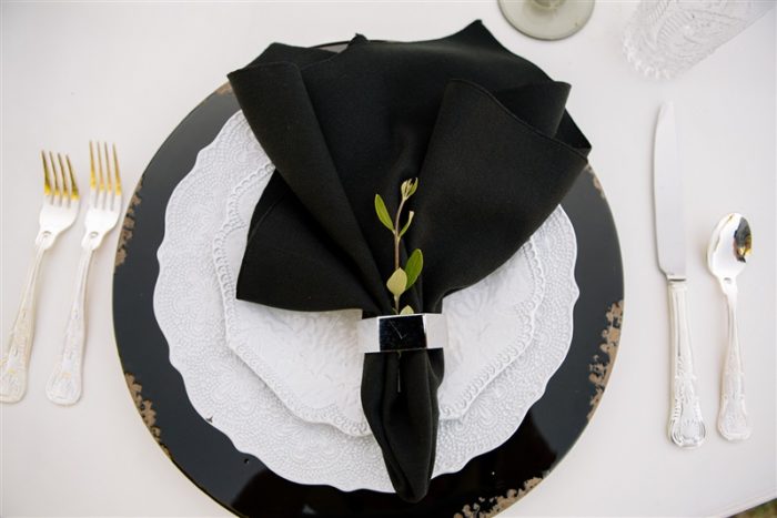 Black Essential Table Linen, Black Poly Table Cloth, Black Poly Napkin
