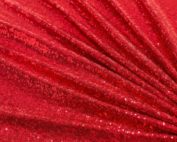 Ruby Sequin Table Linen, Red Sequin Table Cloth