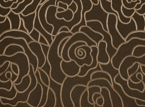 Mahogany Rio Table Linen, Brown Floral Table Cloth